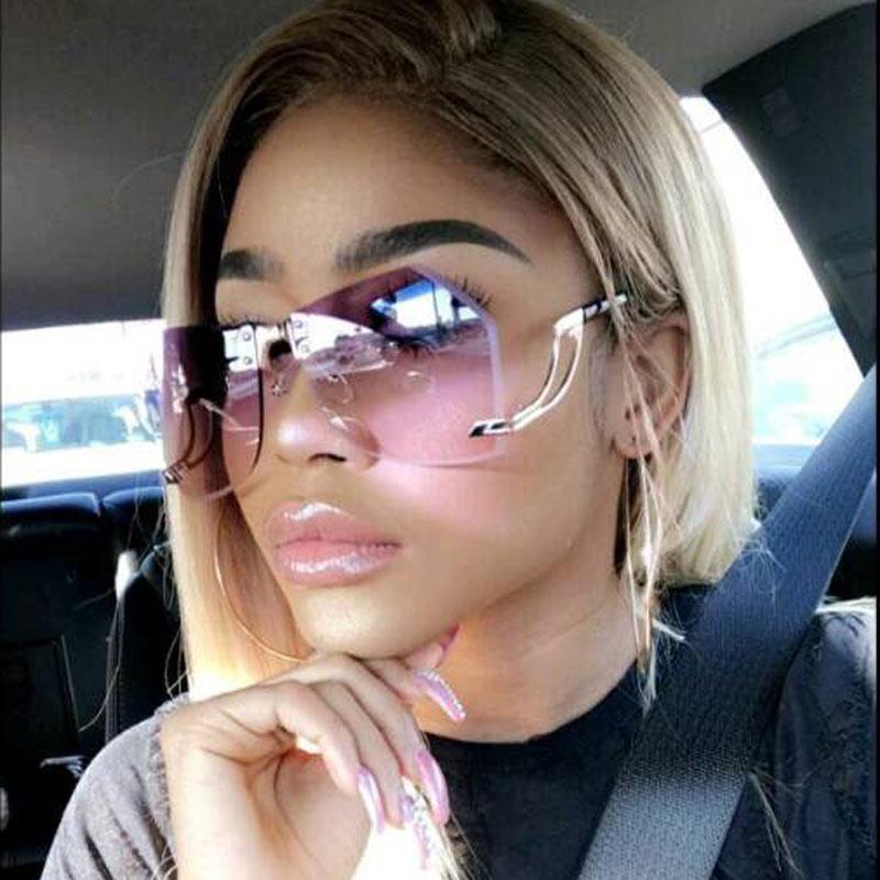 Sunglasses - Women Popular Irregular Frameless Sunglasses