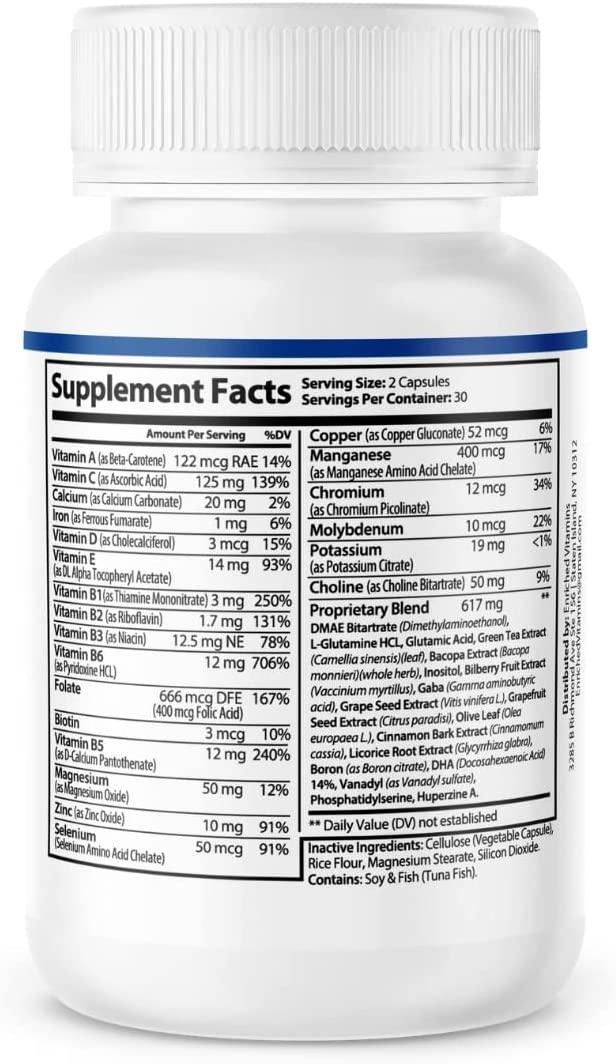 (5 Pack) Dynamic Brain Memory Focus Function Alertness & Clarity– 240 Capsule