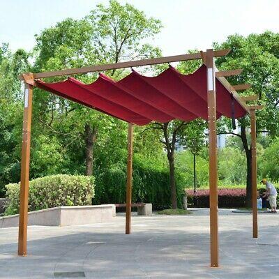 Aleko PERG10X13LBG-UNB 13 x 10 ft. Aluminum Outdoor Retractable Pergola with Sol