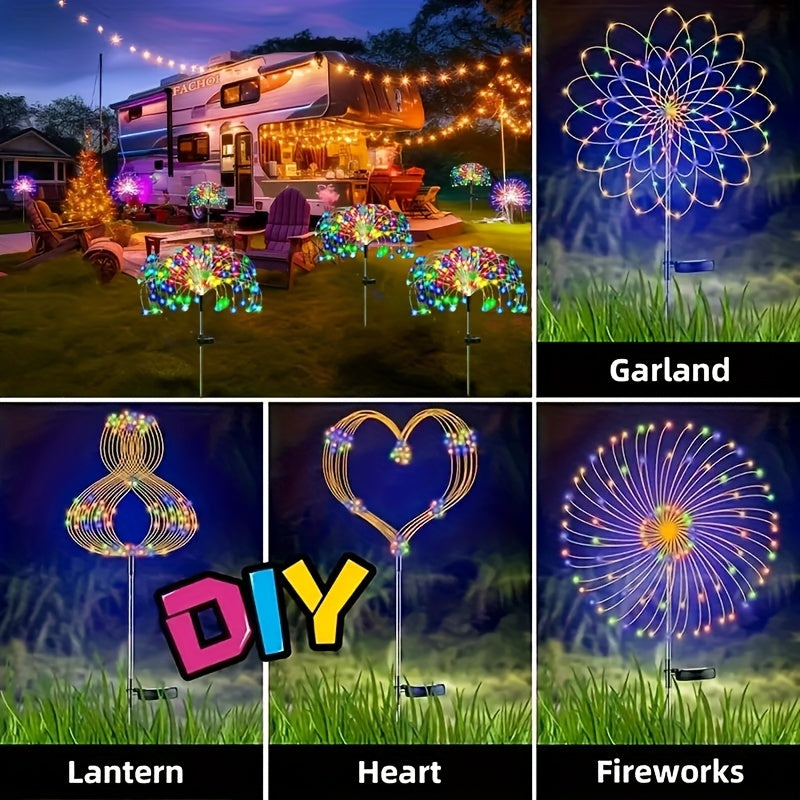 1 Pack 8 Modes LED RV Camping Outdoor Picnic Party LED Decoration RV Exterior Lighting Party Lighting
