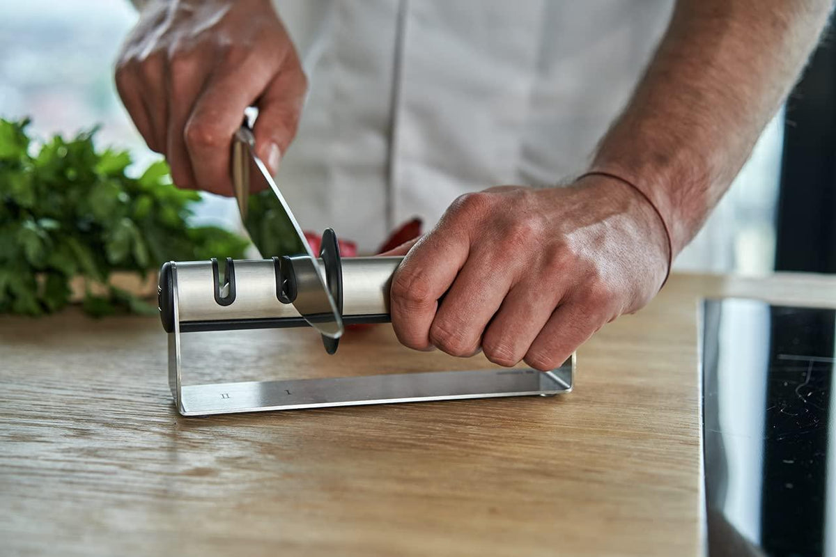 ZWILLING TWINSHARP Duo Stainless Steel Handheld Knife Sharpener, 9.5"