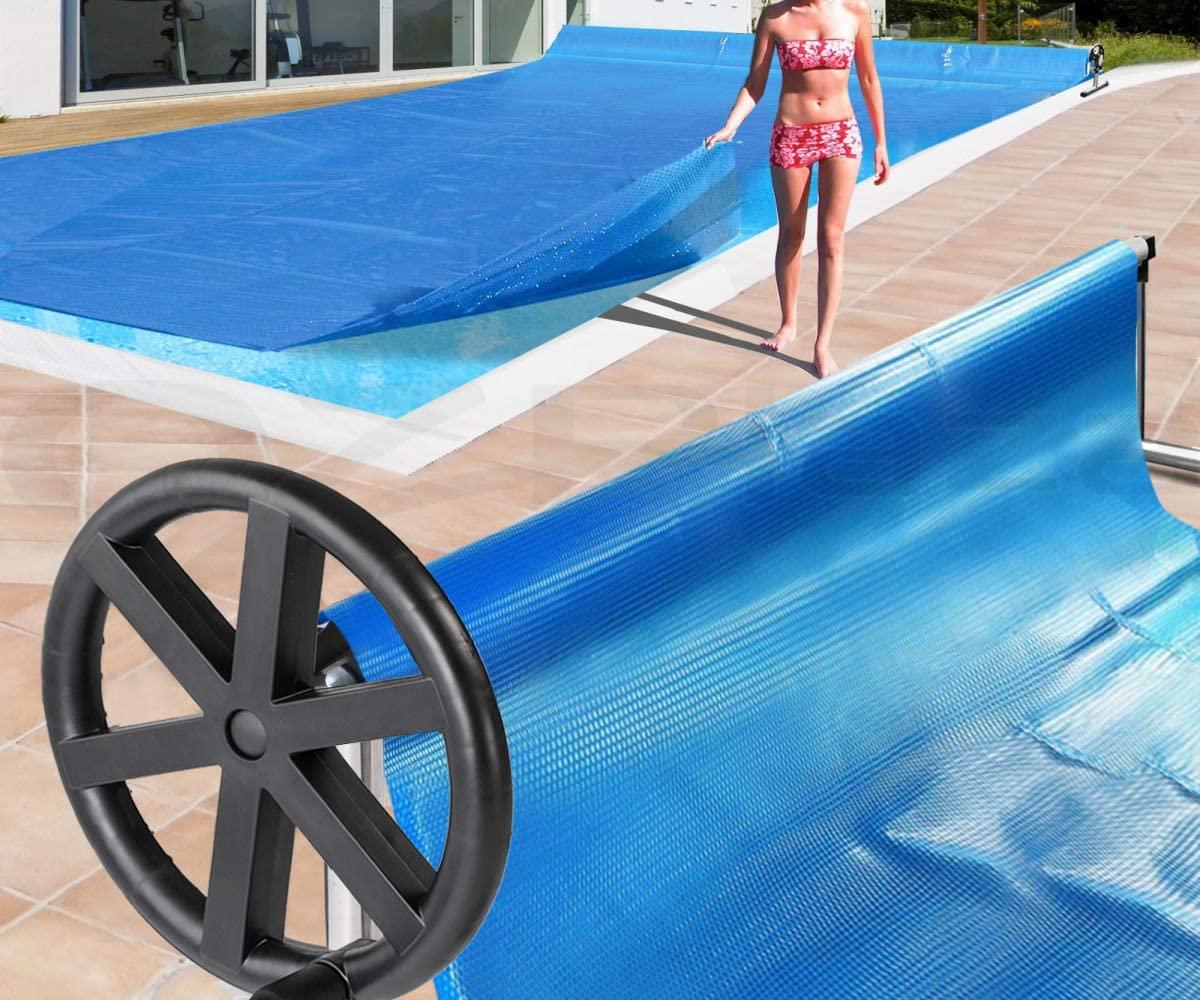 VINGLI Swimming Pool Cover Reel Set Inground Pool Cover Solar Blanket Roller Reel, Up to 21-Feet Wide x 40-Feet Length