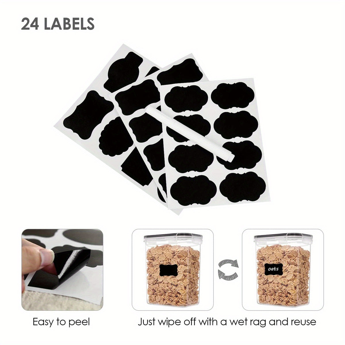 Organize Your Kitchen Pantry With This 4/7-Piece Airtight Food StoraContainer Set - BPA Free, Dishwasher Safe, And Includes Labels!