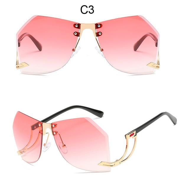 Women Popular Irregular Frameless Sunglasses