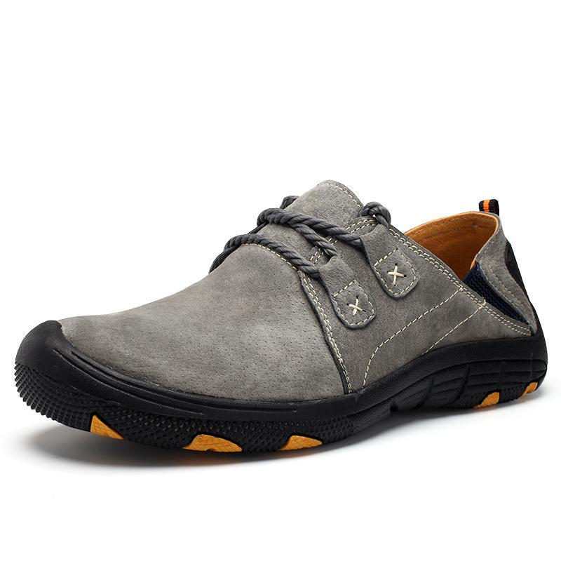 Men's Shoes - Fashion Genuine Leather Plus Size Men Breathable Outdoor Training Shoes