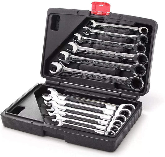ZXY-NAN 12pc Metric Ratcheting Spanner Combination Wrenche Hand Tools 9mm-18mm CR-V Steel Household Tool Sets