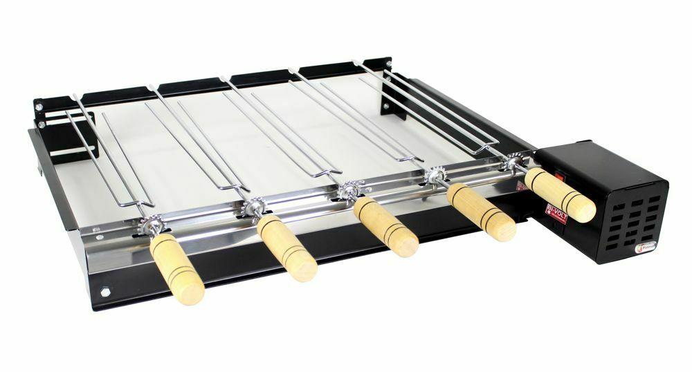 Brazilian Rotisserie BBQ Grill 5 Skewers Right Churrasqueira Giragrill Direito