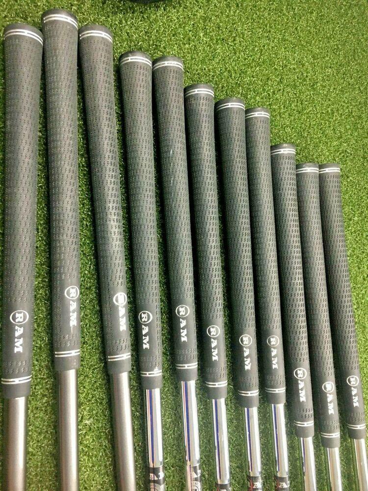 RAM FX GOLD 1,3,5 Woods & 3-PW Iron Set Combo / RH / Stiff / HC's / NICE /mm3554