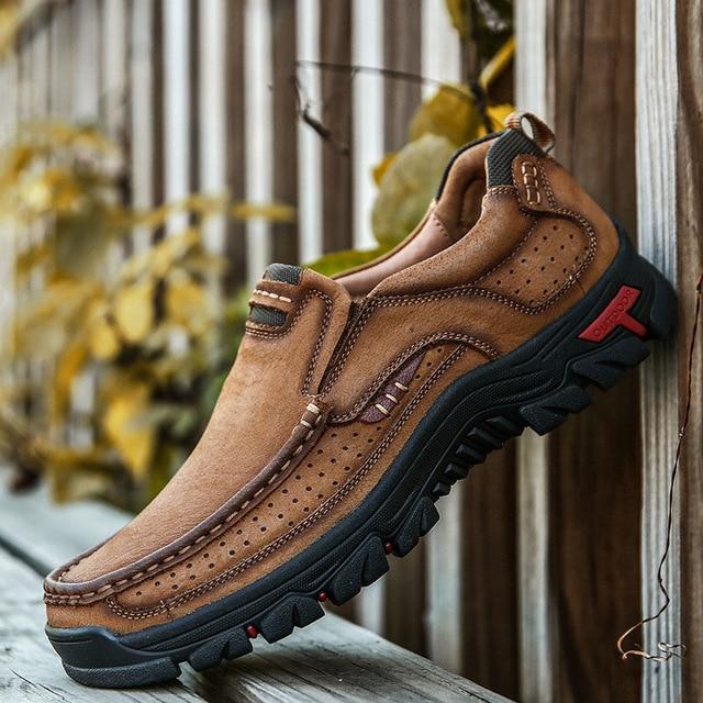 High Quality Men's Comfortable Waterproof Leather Shoes