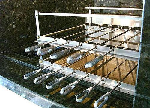 Brazilian BBQ Charcoal Grill - 11 Skewers - Rotisserie System - Oca-Brazil