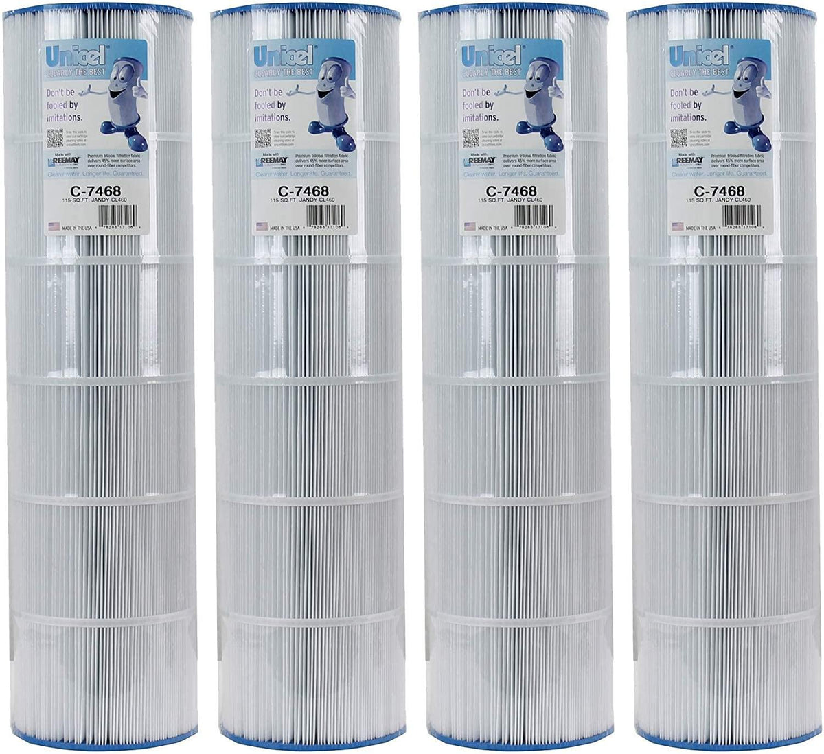 Unicel C-7468 Swimming Pool Filter Replacement Cartridge for Jandy CL460 (4 Pack)