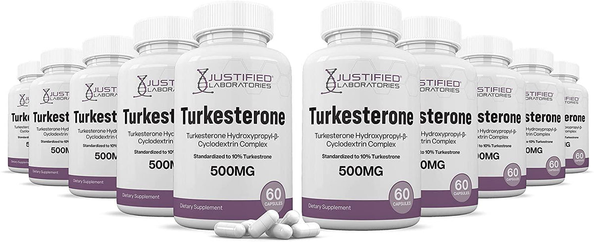 (10 Pack) Turkesterone 500mg 10% Standardized Naturally Increase Stamina Endurance Strength 600 Capsules