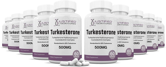 (10 Pack) Turkesterone 500mg 10% Standardized Naturally Increase Stamina Endurance Strength 600 Capsules
