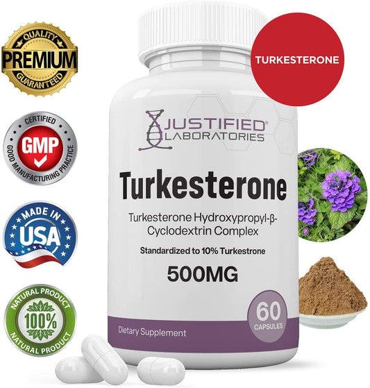 (10 Pack) Turkesterone 500mg 10% Standardized Naturally Increase Stamina Endurance Strength 600 Capsules