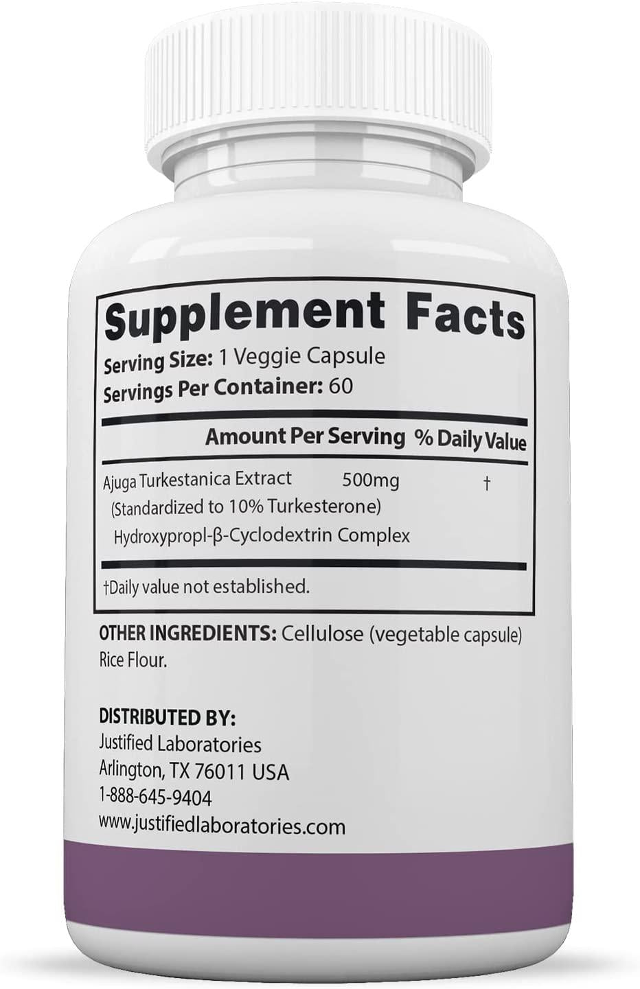 (10 Pack) Turkesterone 500mg 10% Standardized Naturally Increase Stamina Endurance Strength 600 Capsules