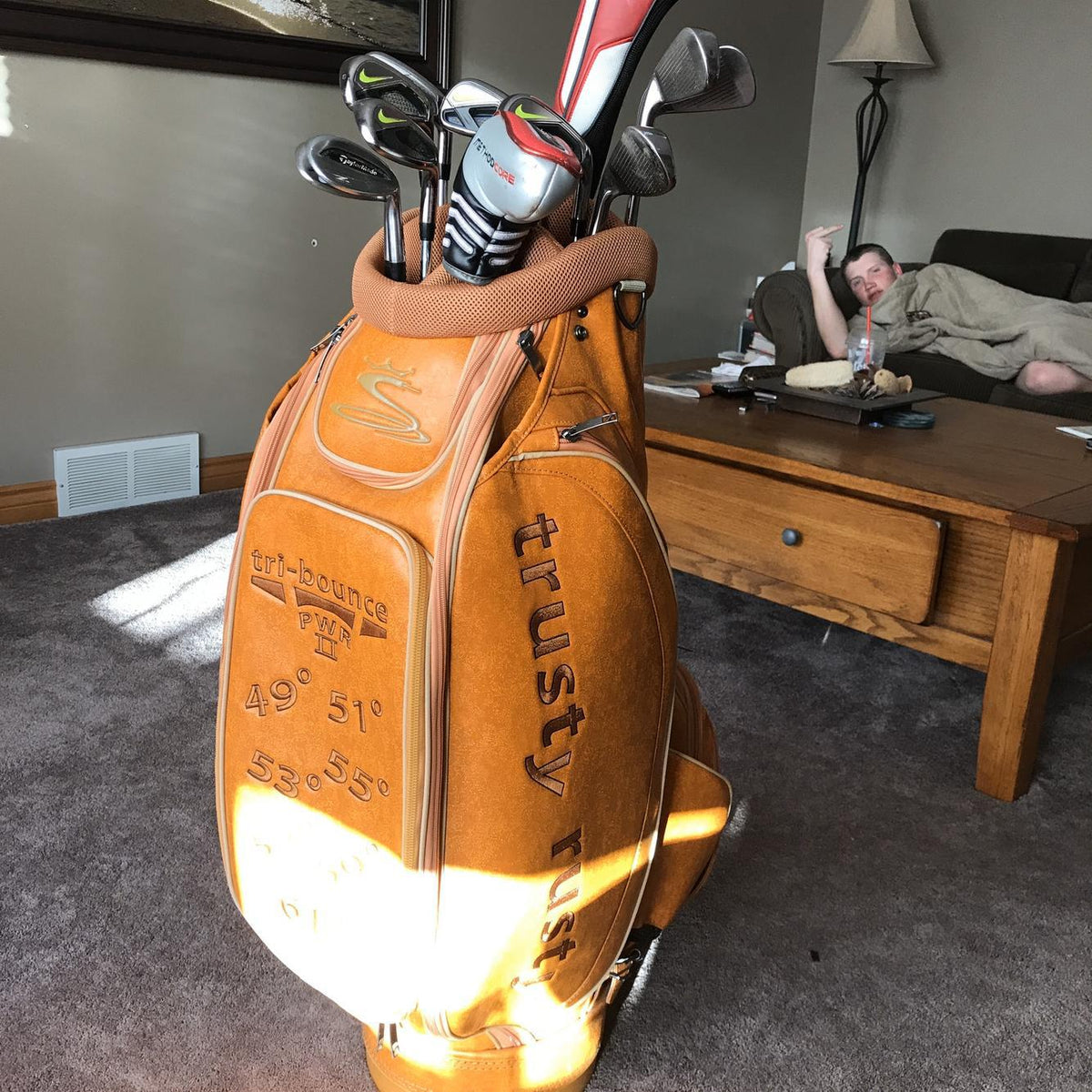Brown Men's Cobra Tour Staff Bag