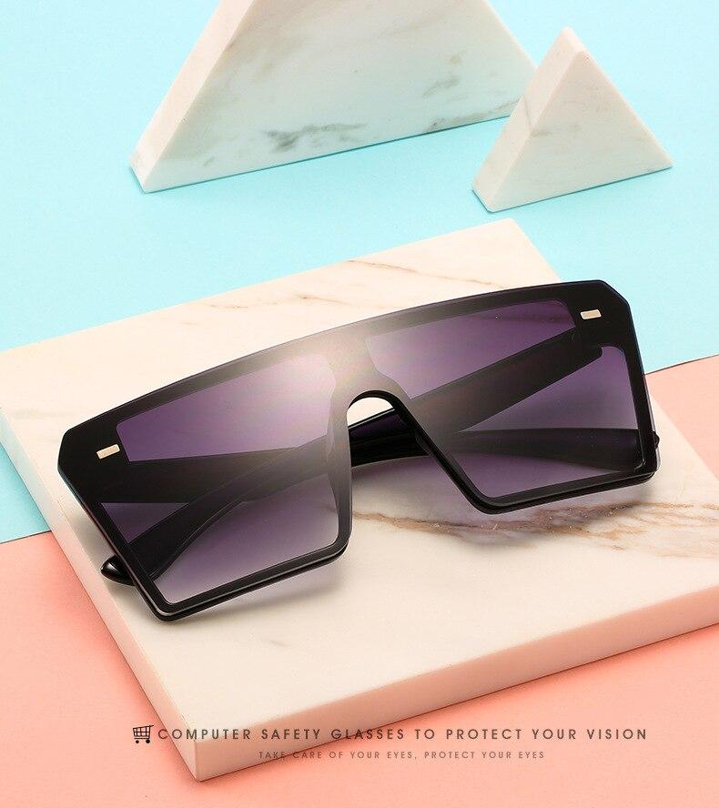 Top Fashion Women Oversize Square Gradient UV400 Sunglasses