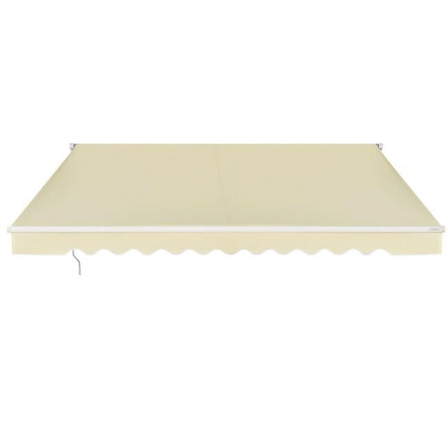 8.2 6.5 Feet Retractable Patio Awning Aluminum Deck Sunshade