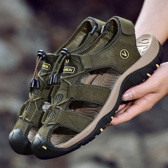 Shoes - Summer Genuine Leather Casual Beach Sandals
