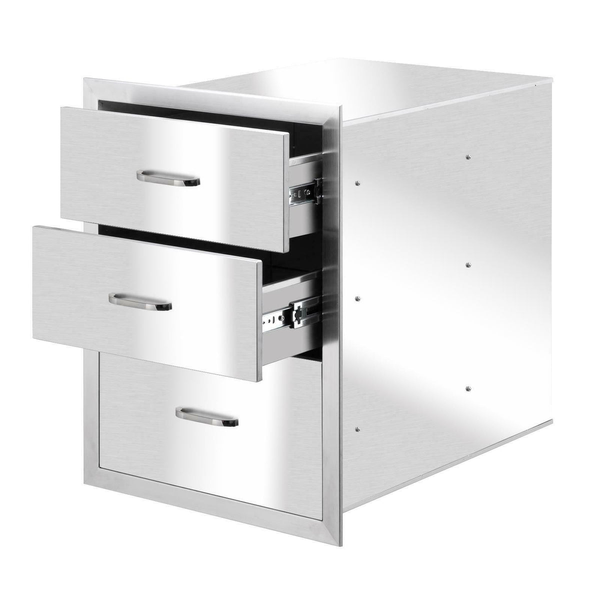 4 Sizes Stainless Steel BBQ Double Single Door Drawer Access Outdoor Kitchen