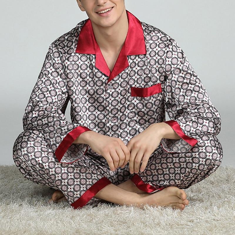 New Men Silk Satin Pajama Sets