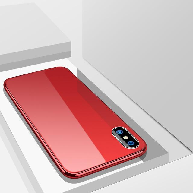 Phone Case - Tempered Glass Phone Case For iPhone X