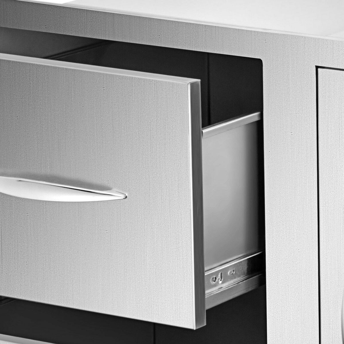 Outdoor Kitchen BBQ Door Drawers Combo 35.4x23.6" Stainless Steel BBQ Island