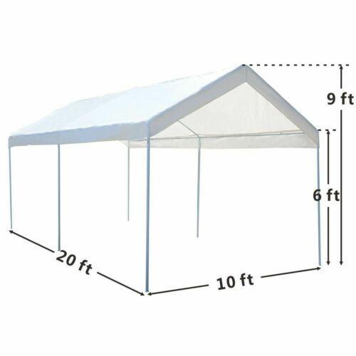 Modern 10 x 20 Steel Frame Portable Car Canopy Shelter