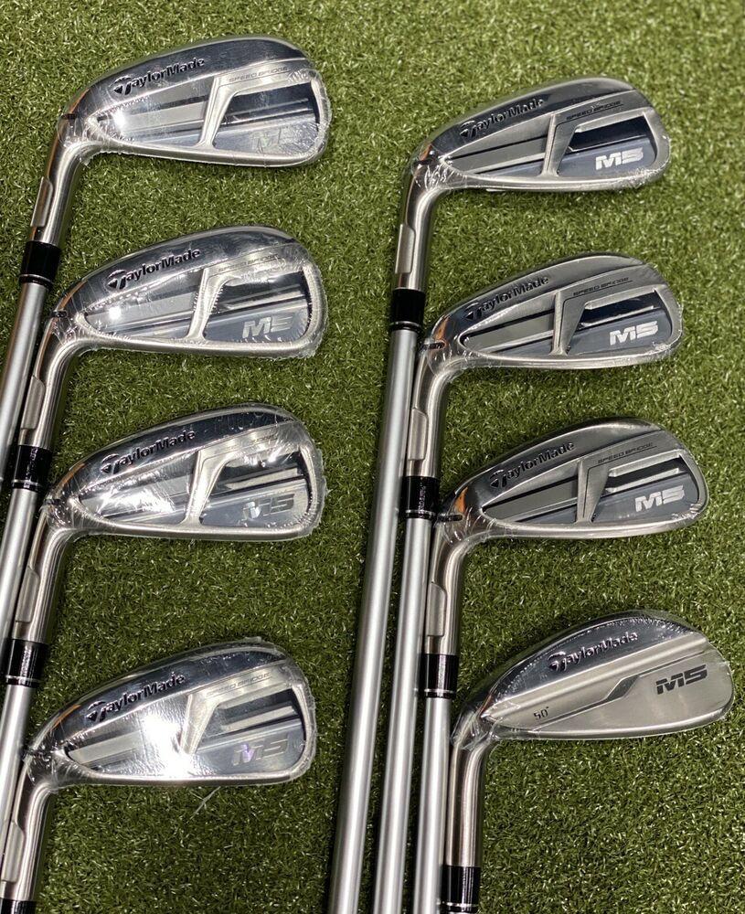 TaylorMade M5 Iron Set 4-AW LEFT Hand Graphite Tensei CK Orange R-Flex NEW 79729