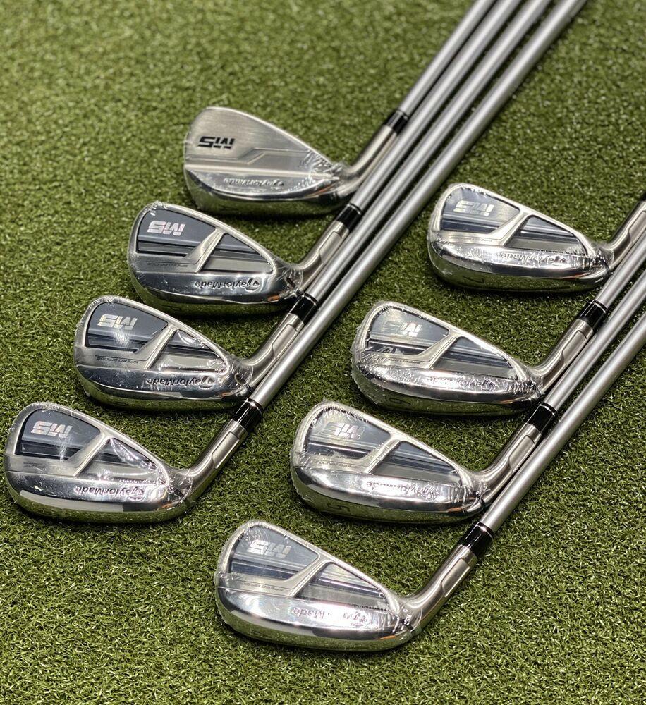 TaylorMade M5 Iron Set 4-AW LEFT Hand Graphite Tensei CK Orange R-Flex NEW 79729