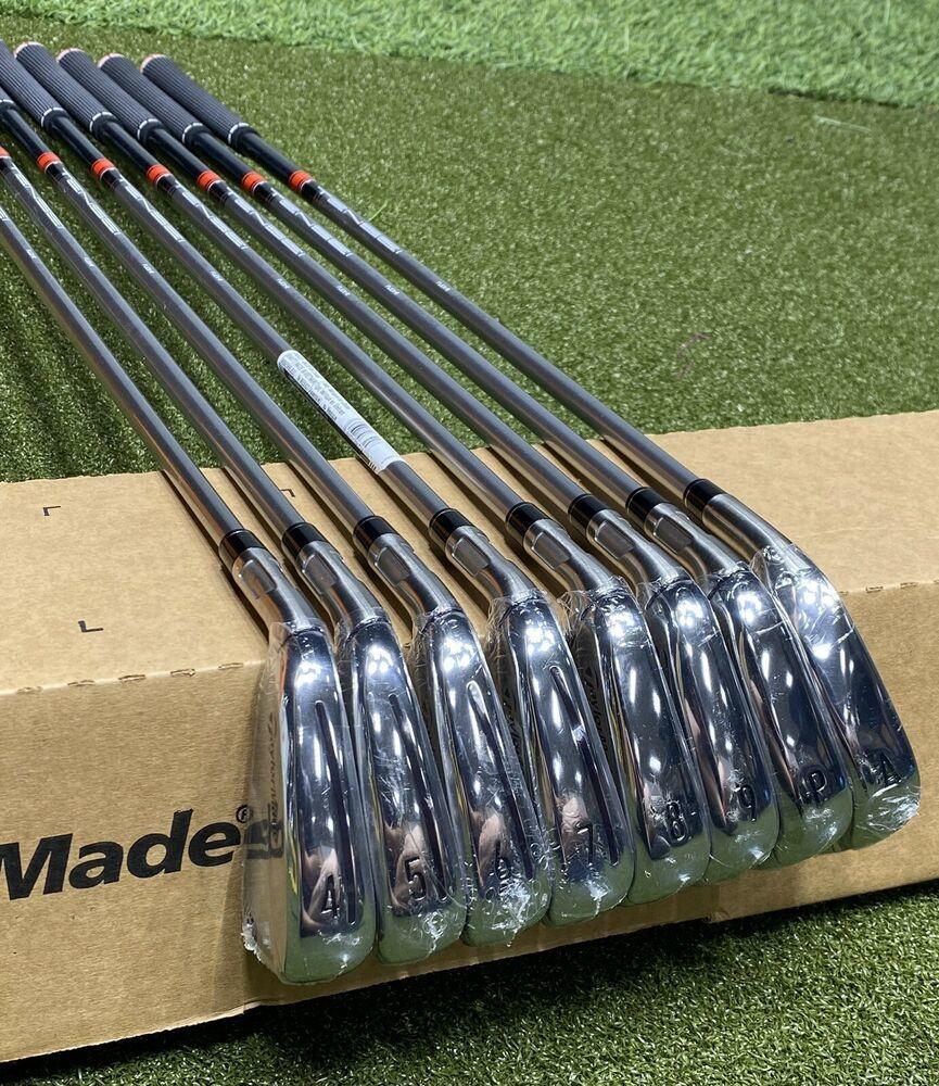 TaylorMade M5 Iron Set 4-AW LEFT Hand Graphite Tensei CK Orange R-Flex NEW 79729