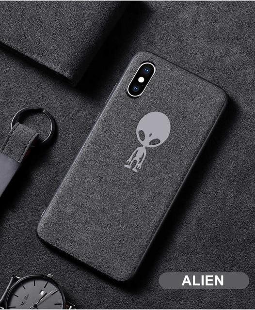 Phone Case - Luxury Vintage Alcantara Leather Soft Protective Phone Case For iPhone XS/XR/XS Max 8/7 Plus
