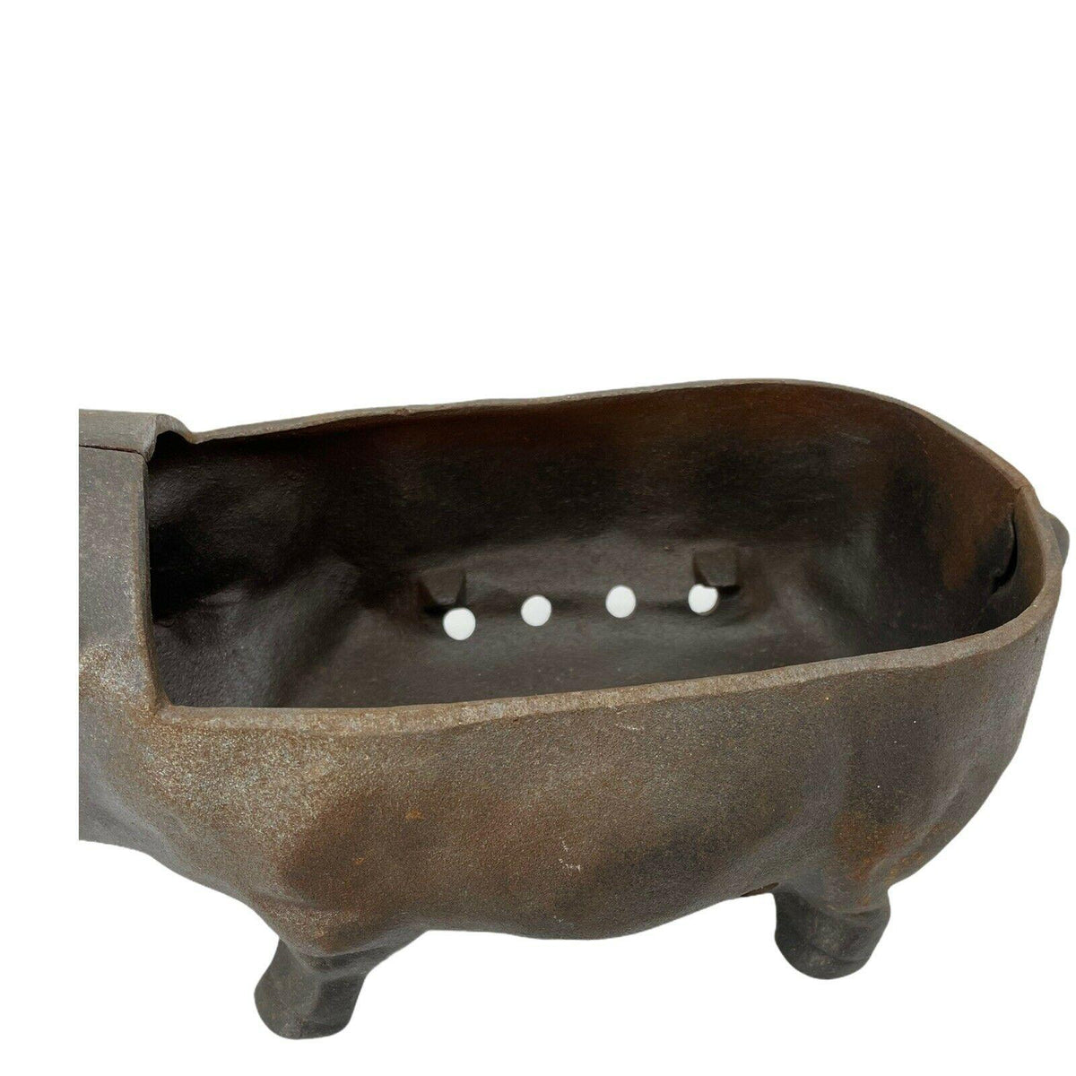 Cast Iron Pig Piggy Hog Small Hibachi Tabletop Charcoal BBQ Barbecue Grill