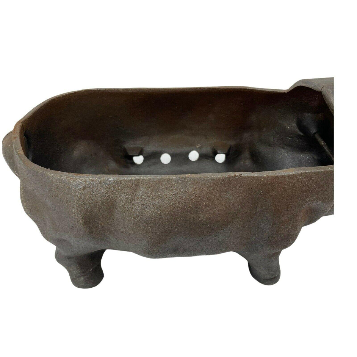 Cast Iron Pig Piggy Hog Small Hibachi Tabletop Charcoal BBQ Barbecue Grill
