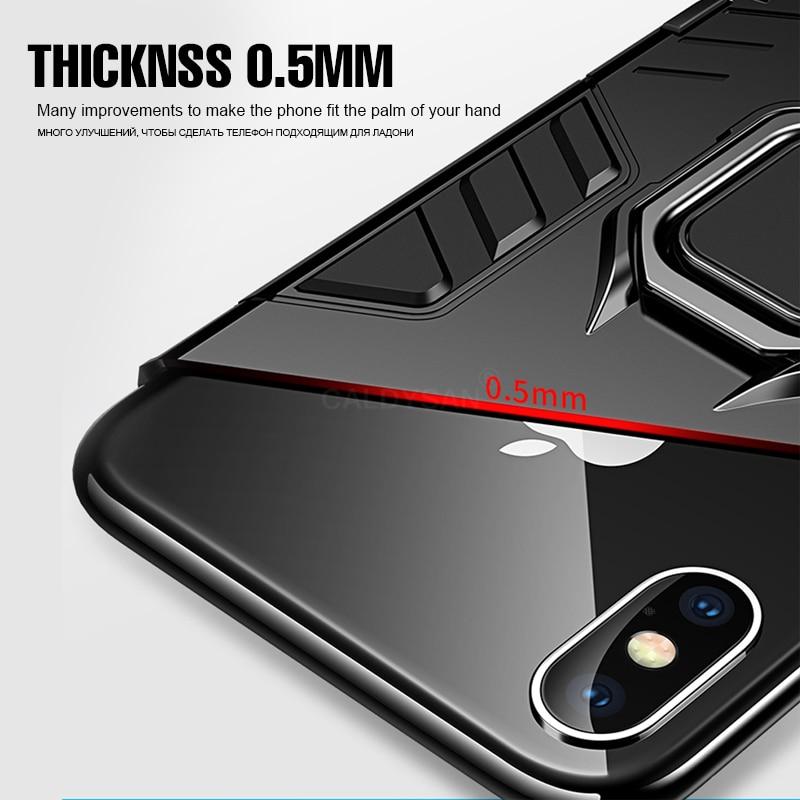 Phone Case - Luxury Heavy Duty Anti-knock Ring Bracket Shockproof Phone Case For iPhone X/XS/XR/XS Max