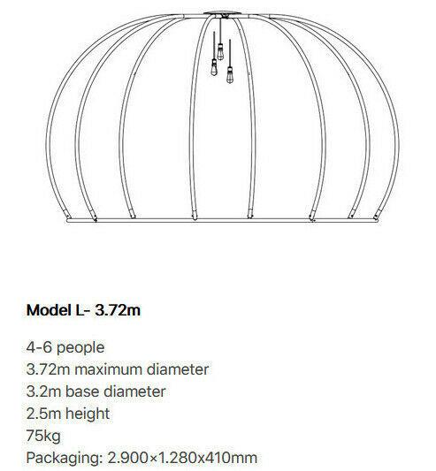Sky Dome - PVC Weatherproof Garden Dining Pod - 360 Views Easy Assembly