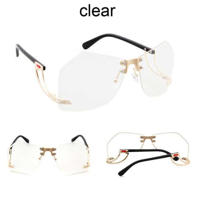 Women Popular Irregular Frameless Sunglasses
