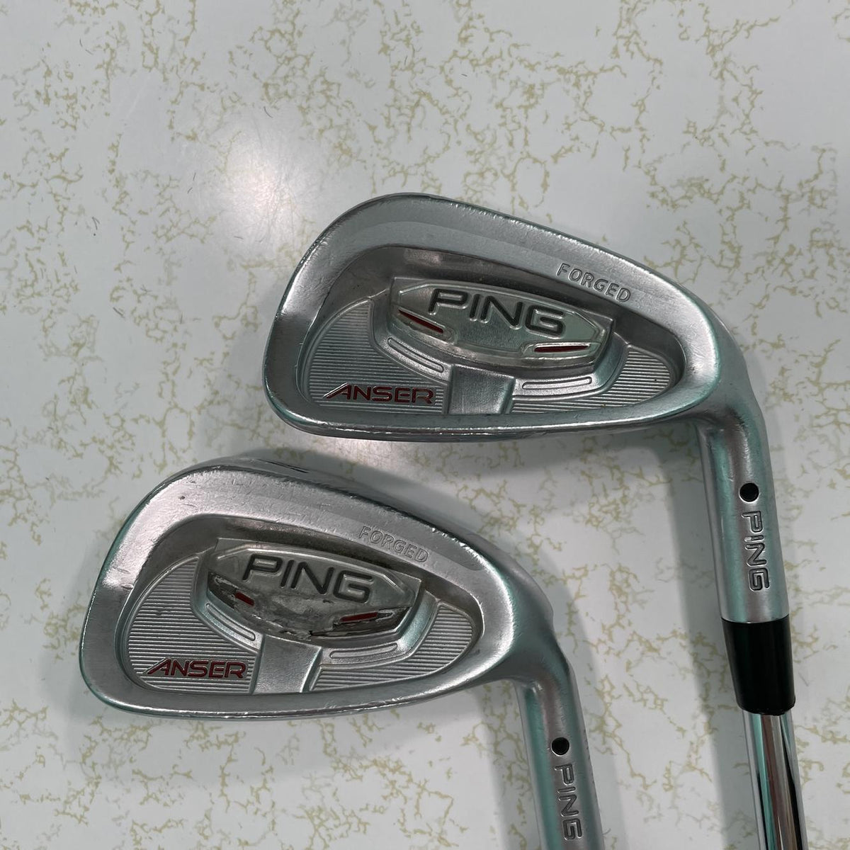 Men's Right Handed Ping Anser forged 2010 Black Dot Regular Flex Steel Shaft Iron Set
