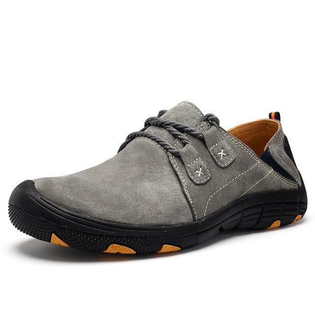 Men's Shoes - Fashion Genuine Leather Plus Size Men Breathable Outdoor Training Shoes