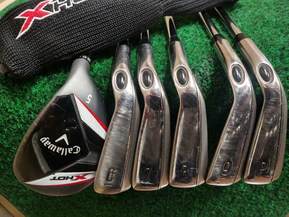 Callaway X-Hot Golf Iron Set 5H,6-PW Regular Flex Graphite/Steel Shaft