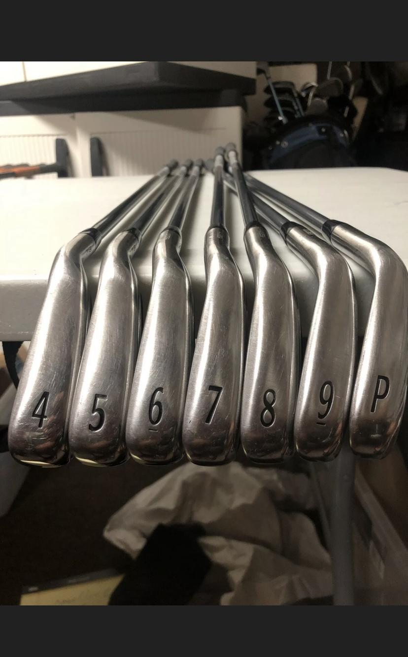 Used Right Handed 716 AP1 Smoke Stiff Flex Steel Shaft Iron Set