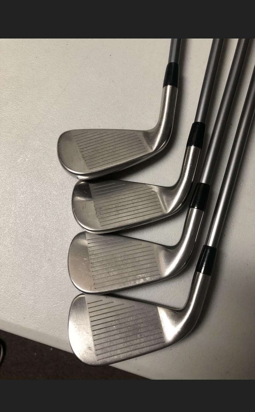 Used Right Handed 716 AP1 Smoke Stiff Flex Steel Shaft Iron Set