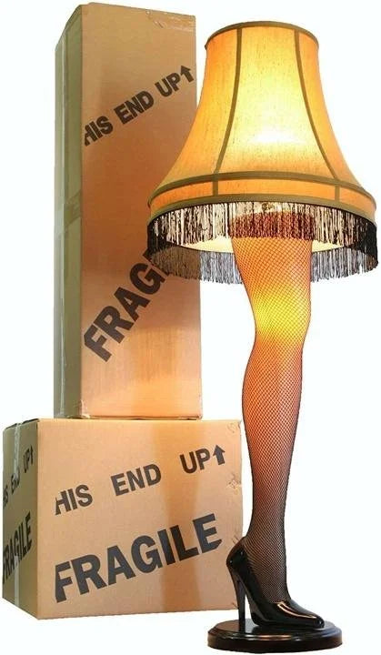 ‘- A Christmas Story Full Size 45″ Leg Lamp, Cream