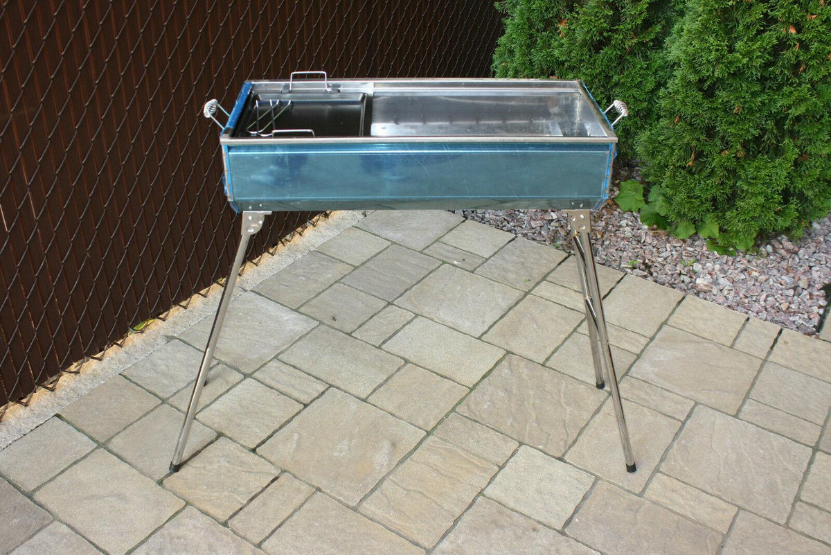 STAINLESS STEEL CHARCOAL GRILL MANGAL SHISH  KABAB KABOB BBQ BARBECUE SHASHLIK