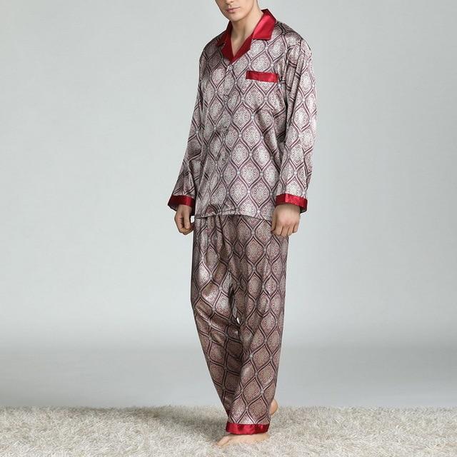 New Men Silk Satin Pajama Sets
