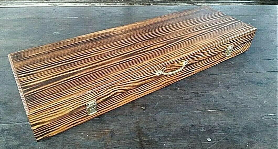 Set Stainless steel skewer wooden case gift Grill BBQ Tool  BBQ accessory set