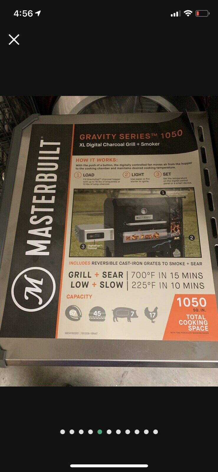 Masterbuilt Gravity Series 1050 Digital Charcoal Grill with Smoker - Black