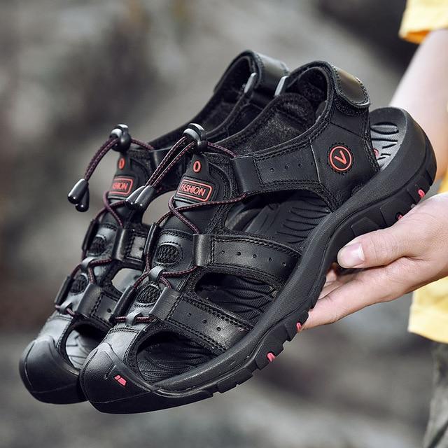 Shoes - Summer Genuine Leather Casual Beach Sandals