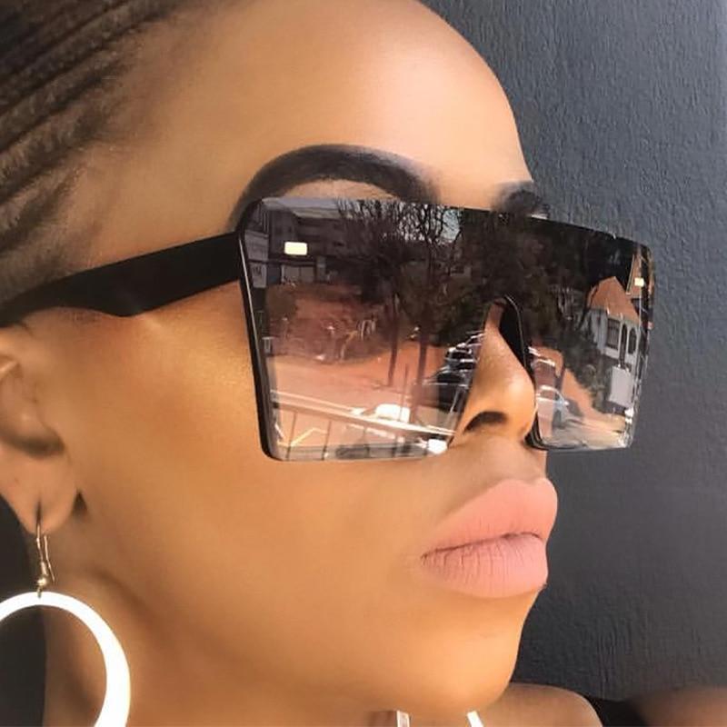 Top Fashion Women Oversize Square Gradient UV400 Sunglasses