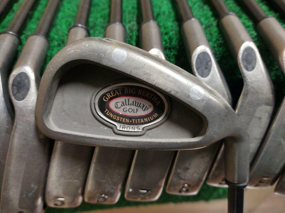 Callaway Tungsten Ti Big Bertha Golf Iron Set 1,2,3-PW,SW Graphite Regular Flex